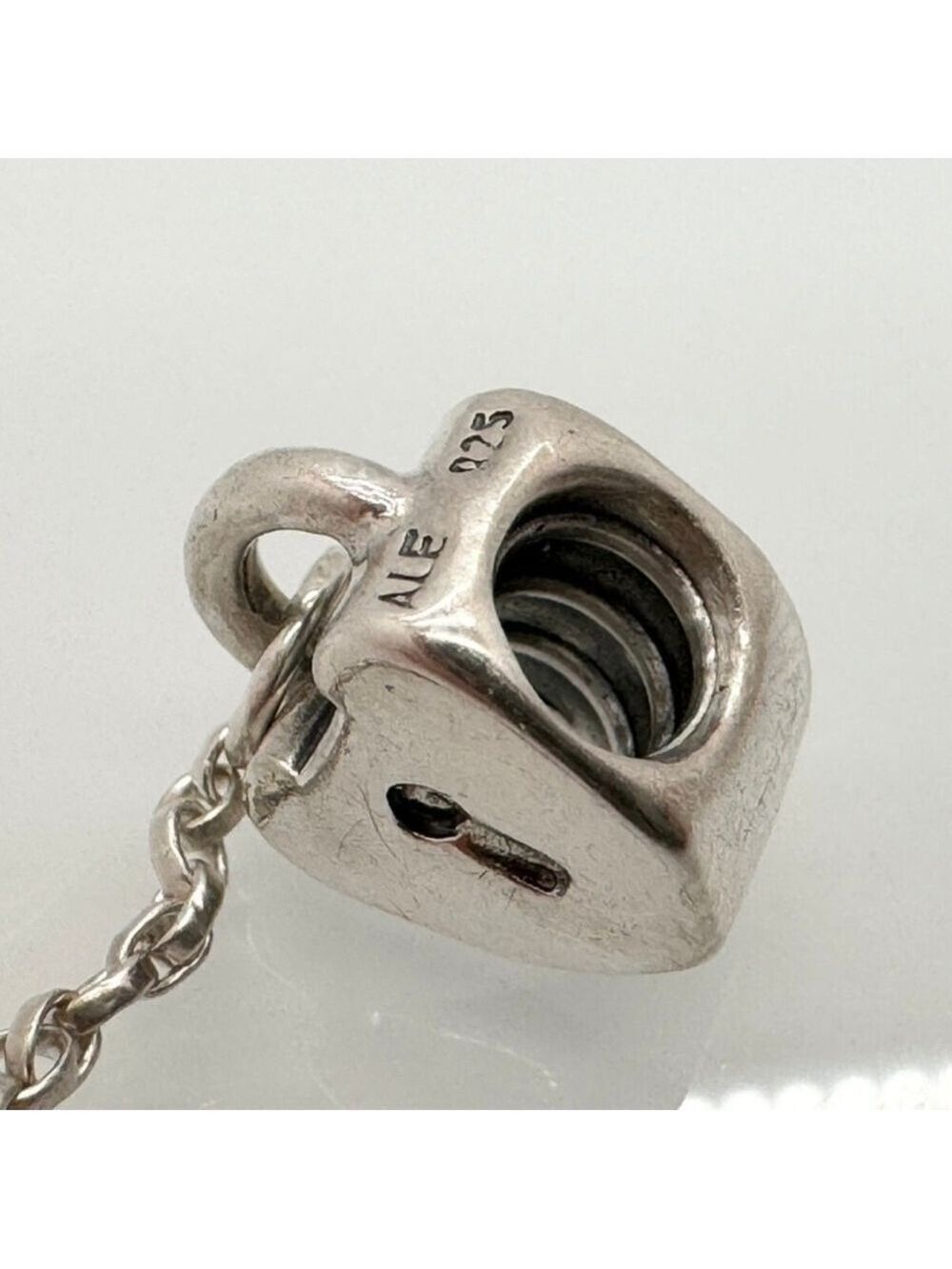 Pandora Key To My Heart with 14k Gold Key Accent Retired Original Charm - Picture 3 of 6